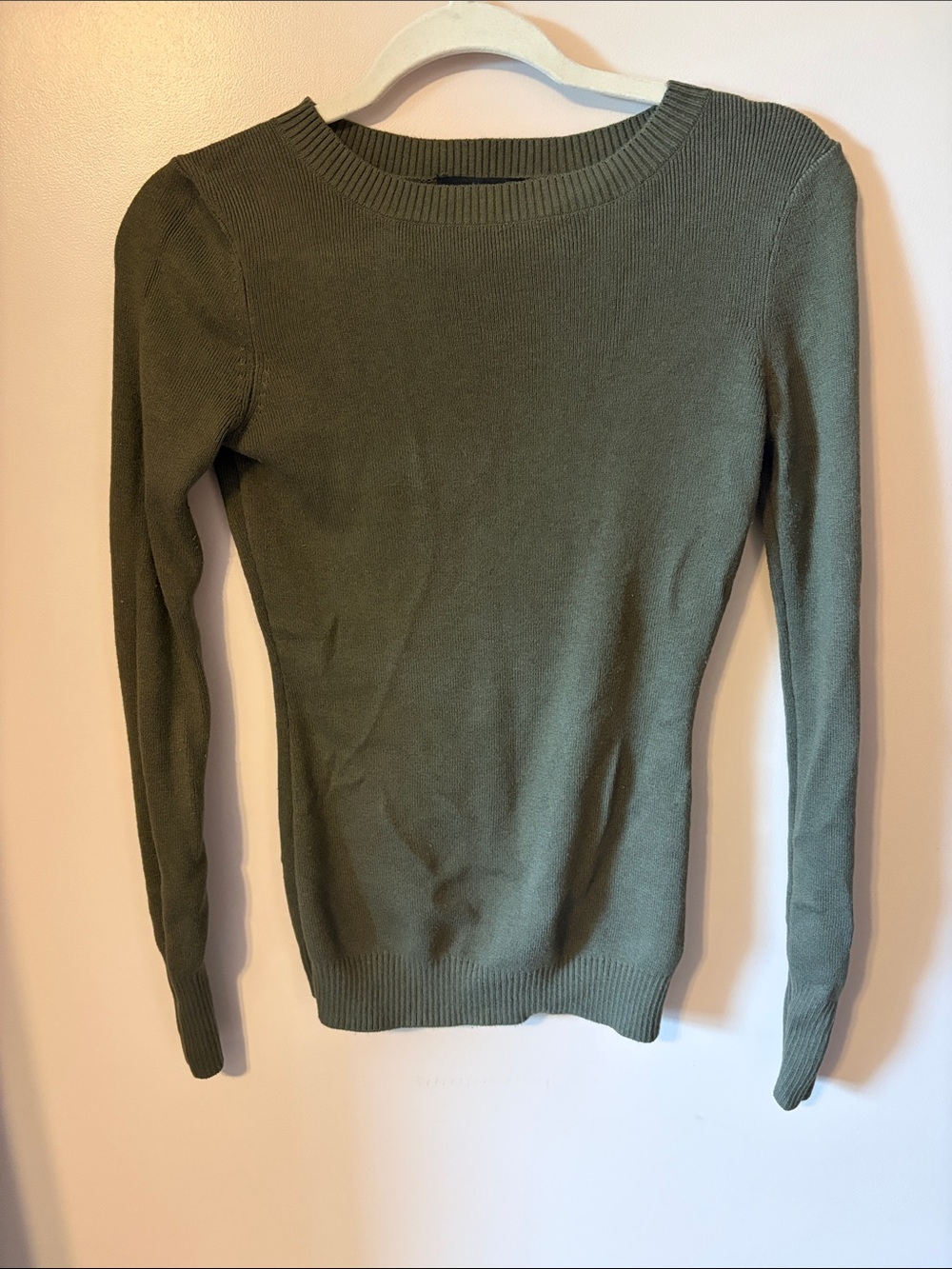 Express Olive Green Crewneck Sweater